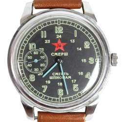Reloj soviético SMERSH Signo de Molniya MUERTE A LOS ESPÍOS 18 Joyas